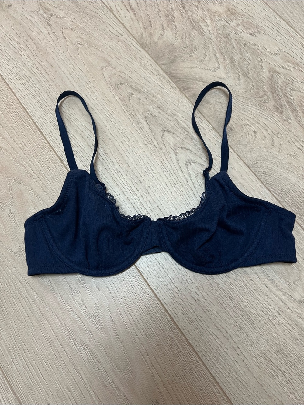 wild fable Navy Lace-Trim Underwire Bra